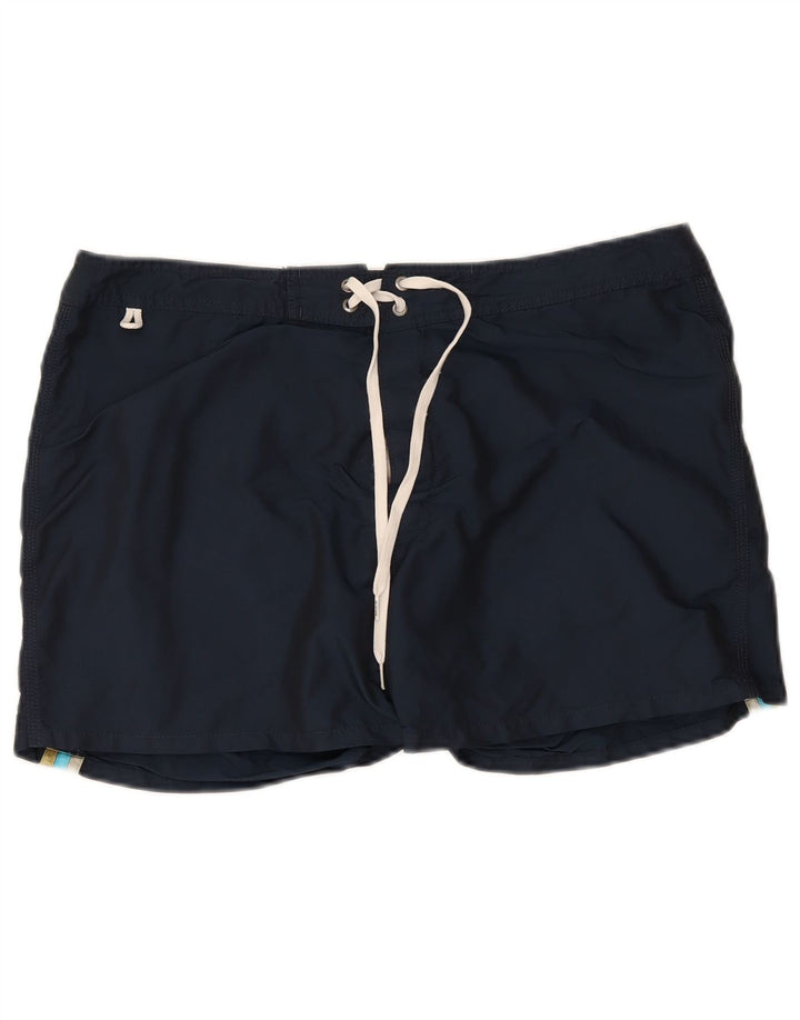 Shorts de natação masculino Sundek grande poliéster listrado azul marinho