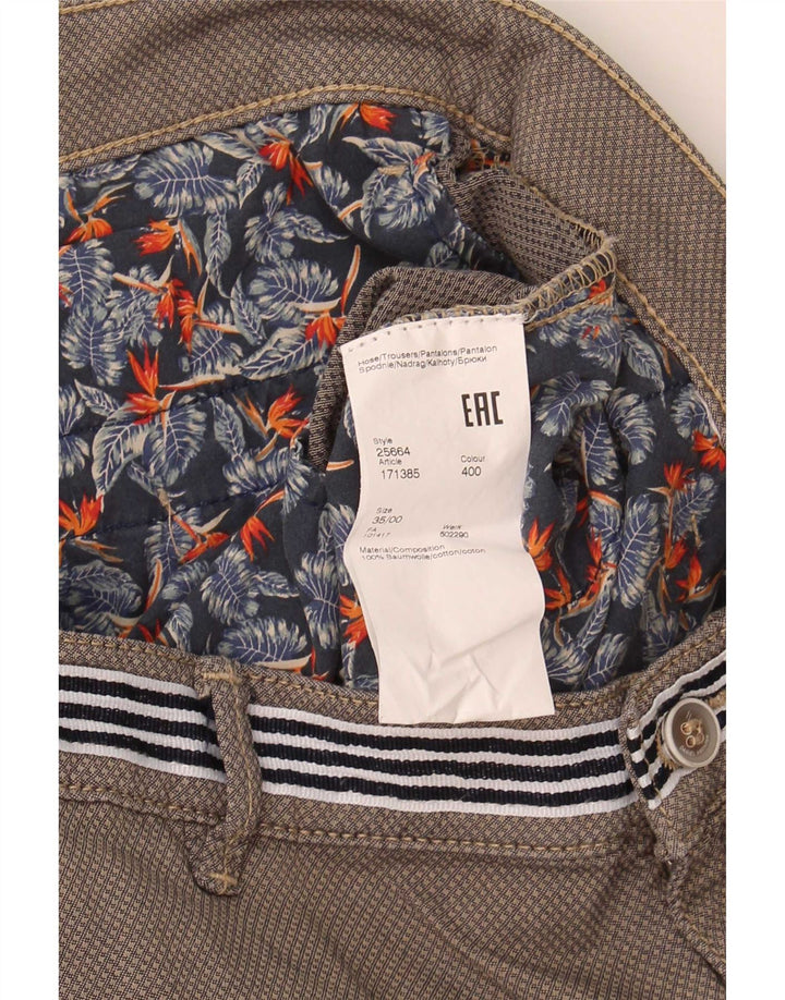 Daniel Hechter Mens Chino Shorts W35 Grande Algodão Cinza