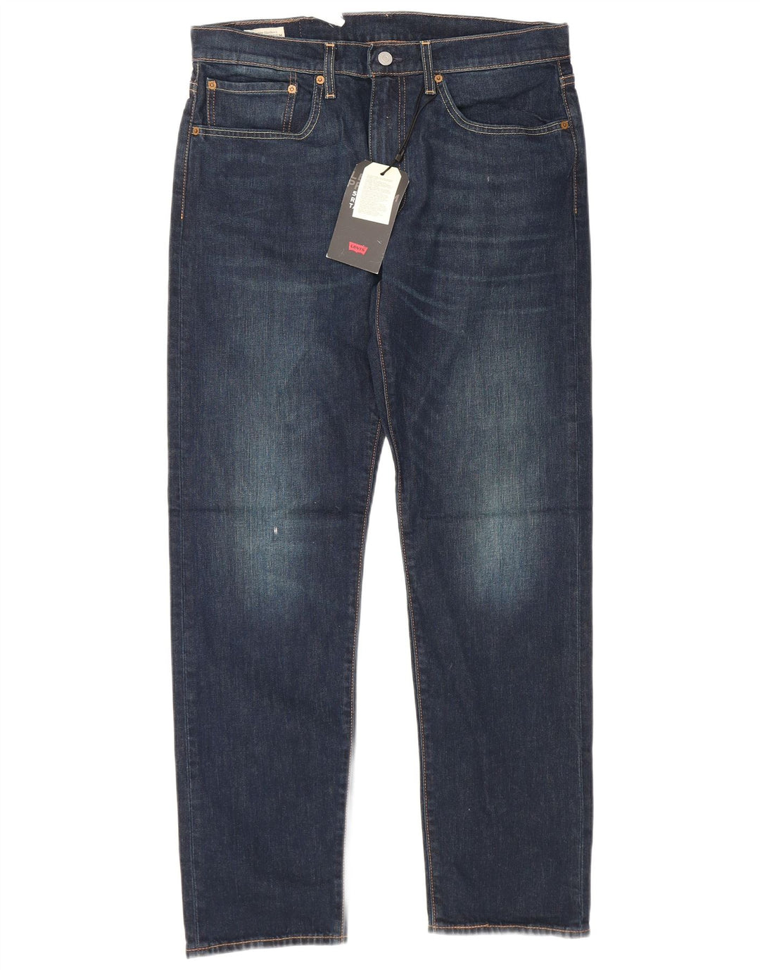 LEVI'S Masculino 502 Tapered Jeans W34 L32 Azul Marinho Algodão