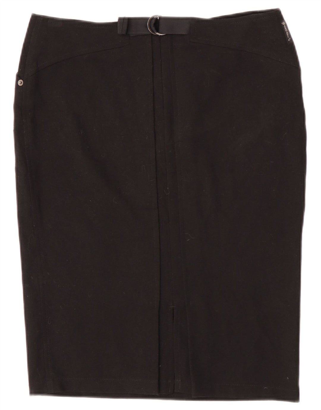 Saia lápis feminina Armani UK 12 médio W30 poliéster preto