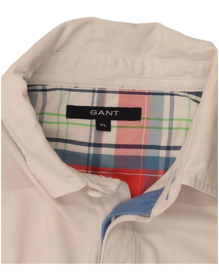 Camisa polo masculina GANT XL algodão branco