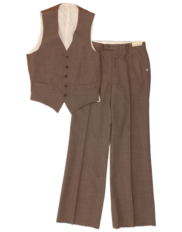 Conjunto vintage masculino de 2 peças IT 48 Médio W28 L32 Marrom