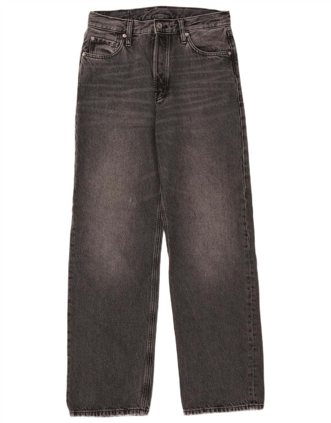 Jeans soltos femininos Massimo Dutti EU 38 pequeno W28 L30 algodão cinza