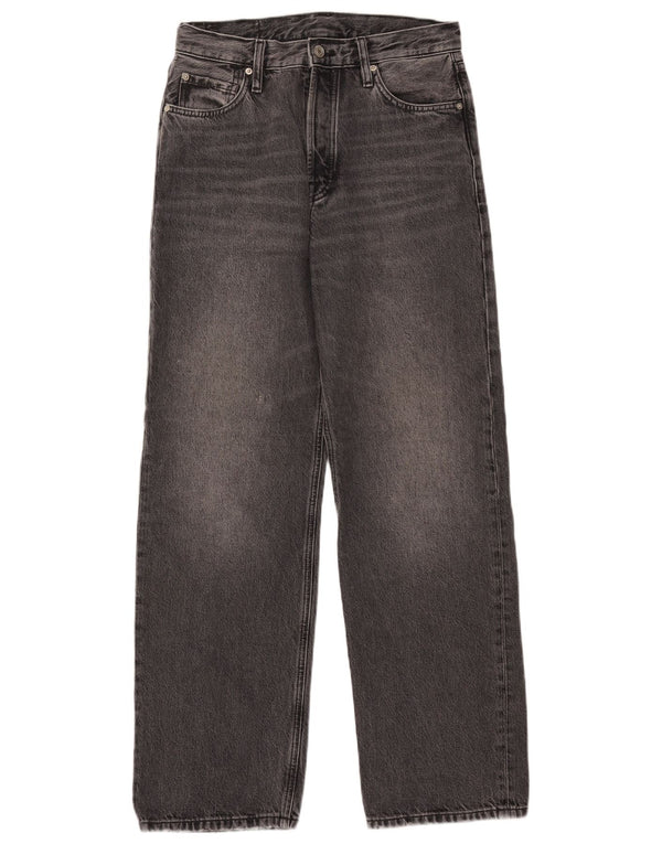 Jeans soltos femininos Massimo Dutti EU 38 pequeno W28 L30 algodão cinza