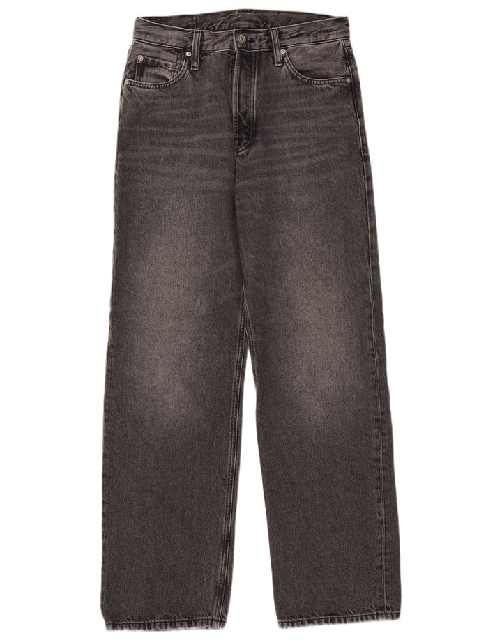 Jeans soltos femininos Massimo Dutti EU 38 pequeno W28 L30 algodão cinza