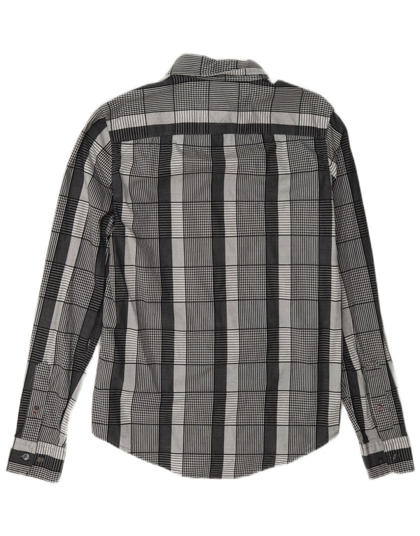 Camisa masculina Tommy Hilfiger New York Fit XS cinza xadrez algodão