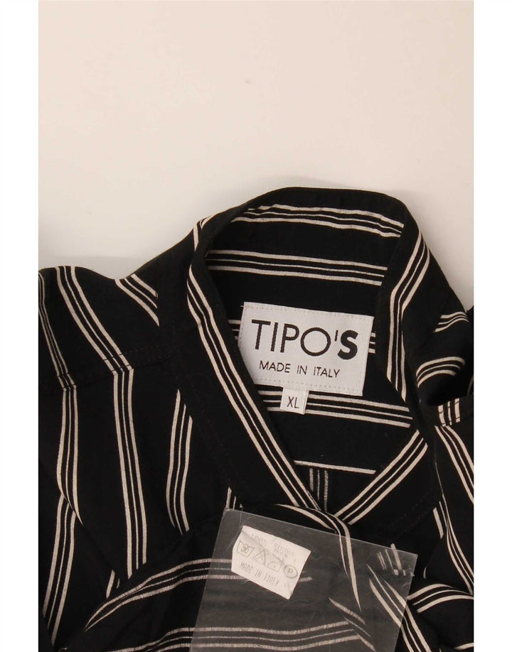 Camisa Masculina Tipo'S XL Viscose Listrada Preta