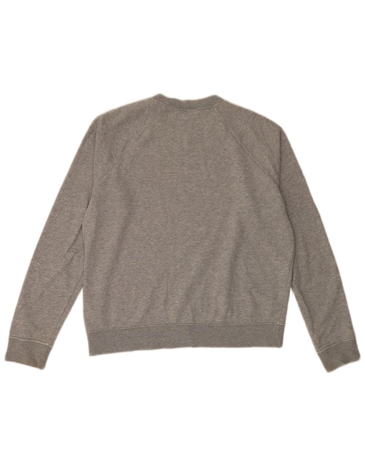 Nike feminino gráfico moletom jumper UK 14 médio cinza algodão