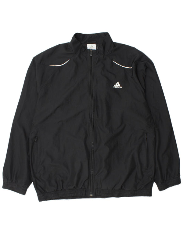 ADIDAS Mens Tracksuit Top Jacket XL Preto Poliéster