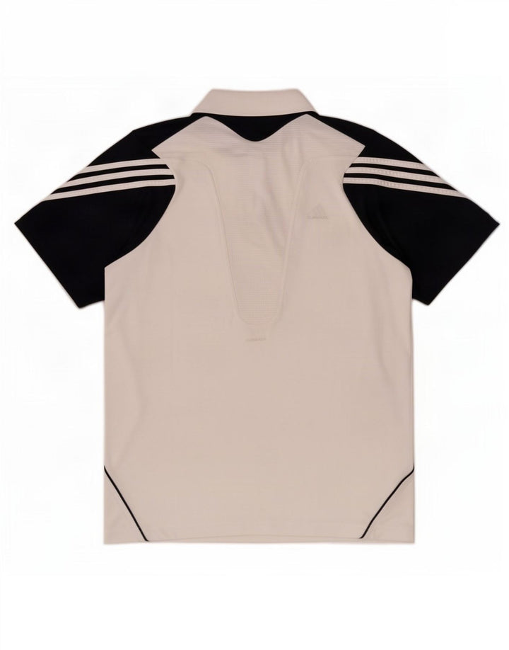 Adidas Mens Clima 365 Polo Shirt Médio Branco Colourblock Poliéster