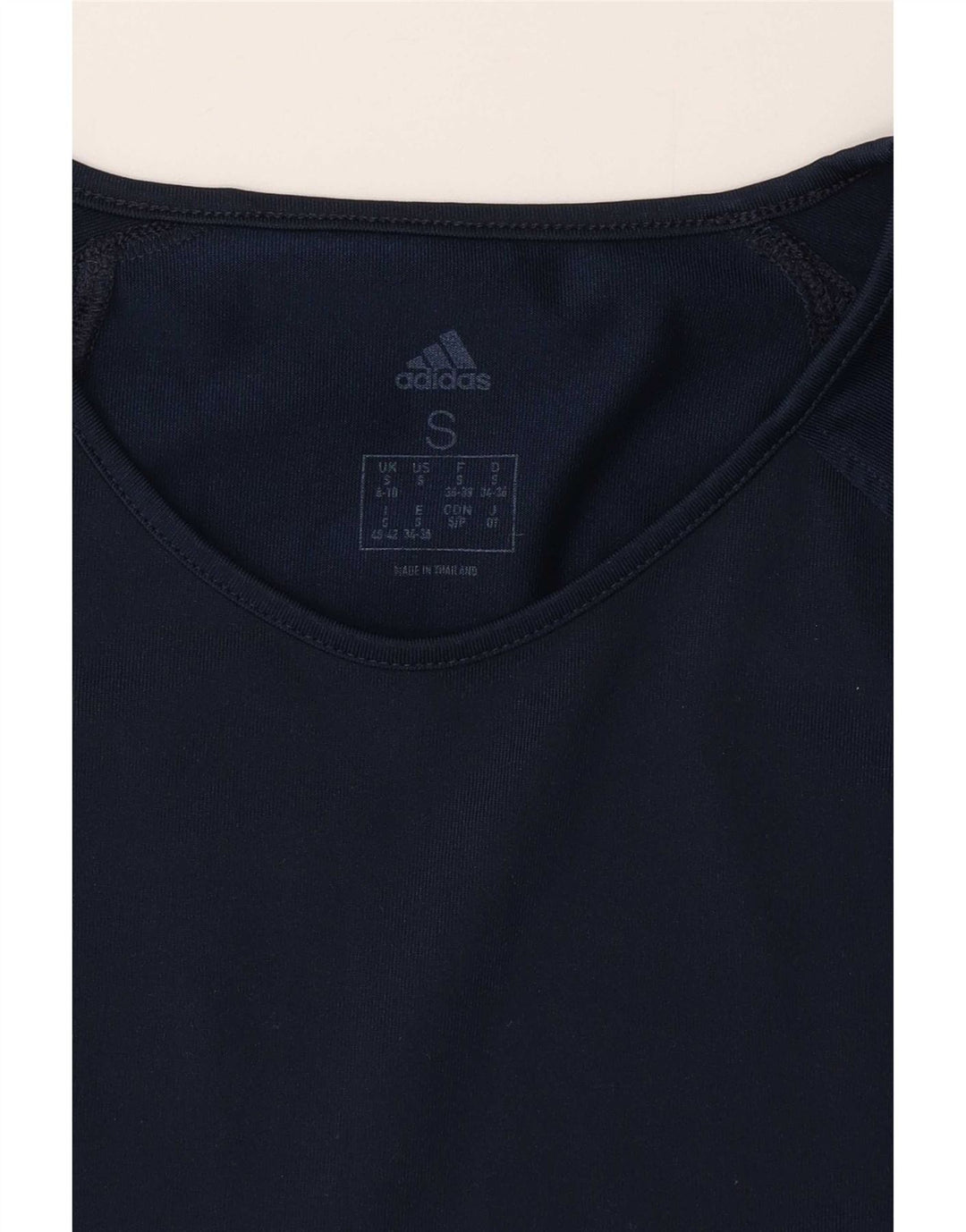 Camiseta feminina Adidas UK 8/10 pequena azul marinho poliéster
