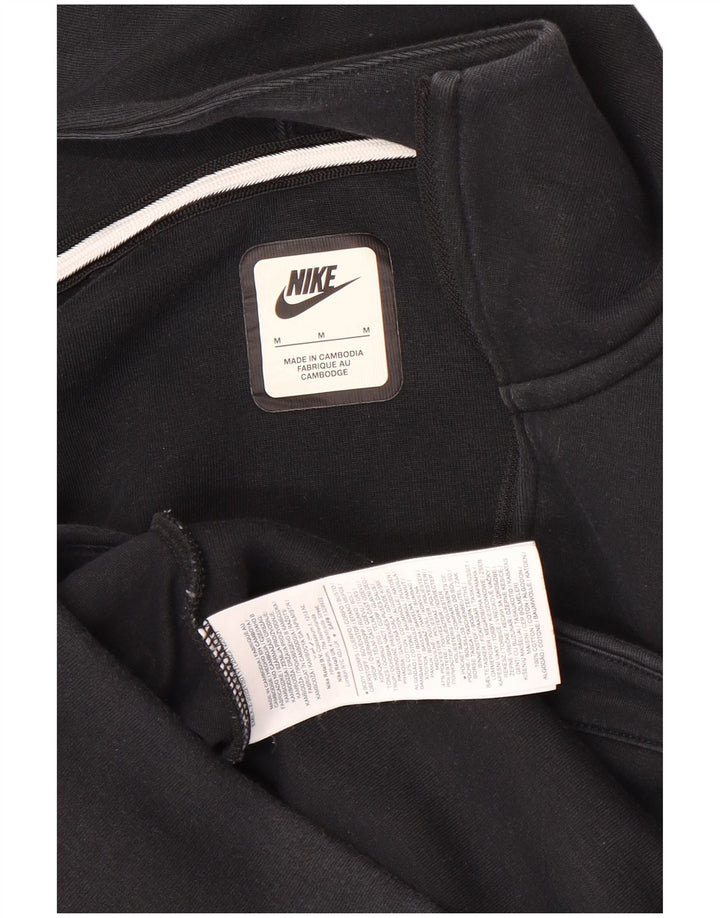 Suéter Nike masculino com capuz e zíper médio preto algodão
