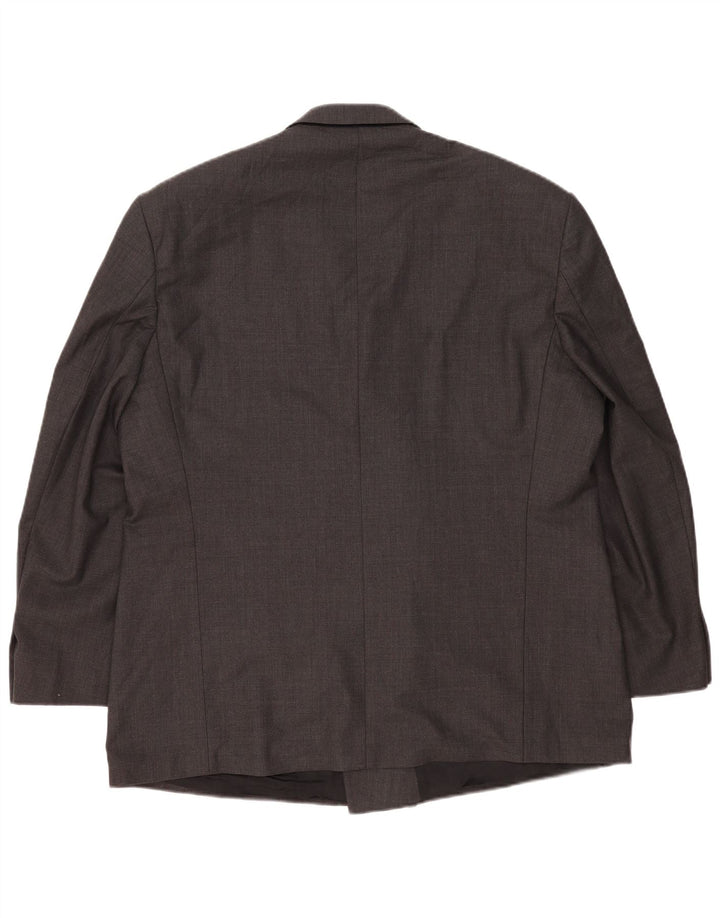 Jaqueta blazer masculina Marks & Spencer com peito duplo Reino Unido 46 XL cinza nova lã