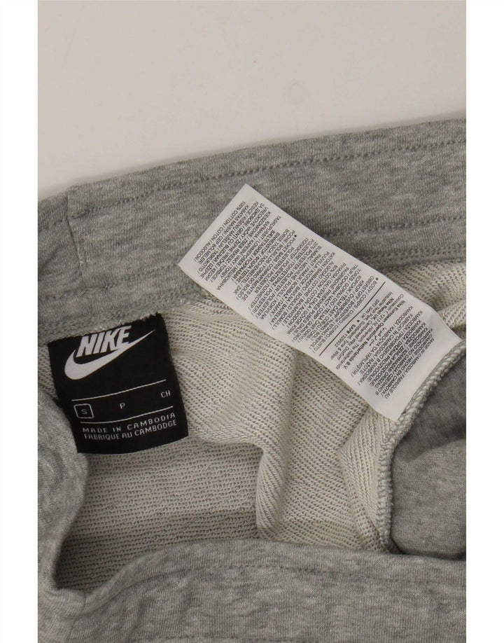 Shorts esportivos femininos Nike UK 10 pequeno algodão cinza