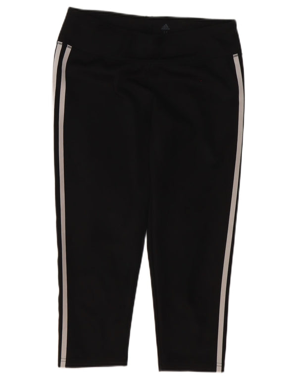 Adidas Womens Climalite Capri Leggings UK 12/14 Médio Preto