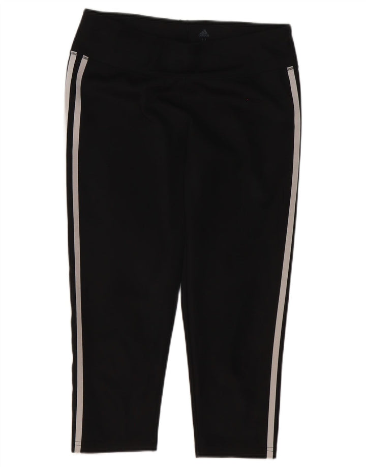 Adidas Womens Climalite Capri Leggings UK 12/14 Médio Preto