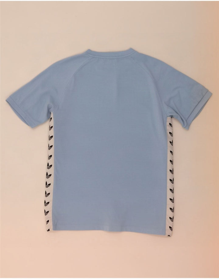 Adidas Mens Graphic T-Shirt Top Médio Azul Colorblock Poliéster