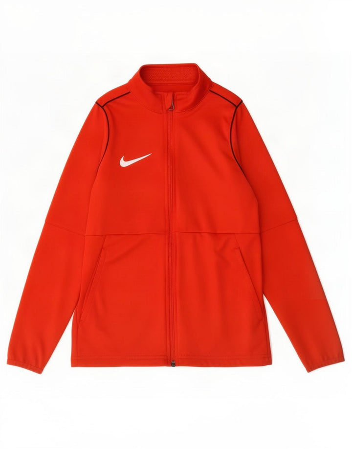 Jaqueta Nike Boys Dri Fit Tracksuit 8-9 anos Pequeno Poliéster Vermelho