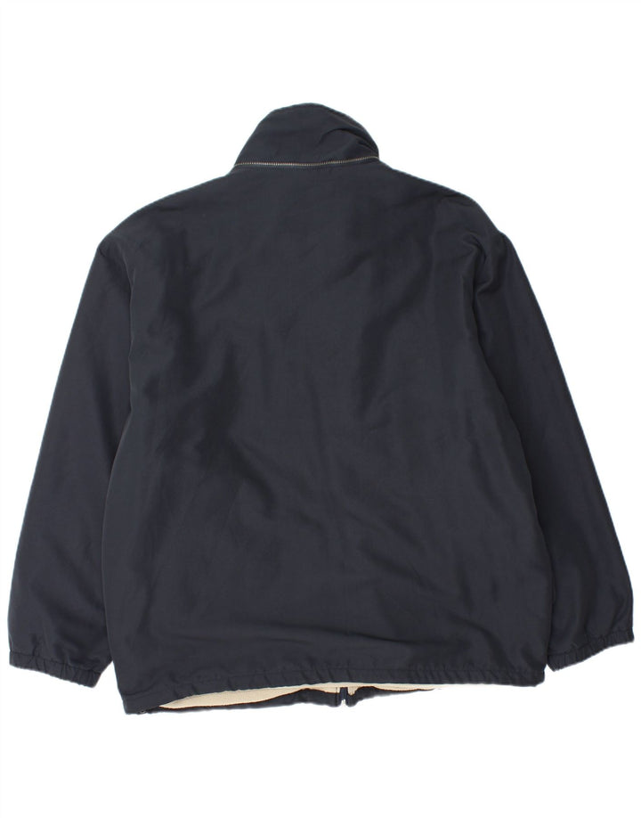 Jaqueta masculina Kappa Loose Fit reversível UK 36 pequena azul marinho poliéster