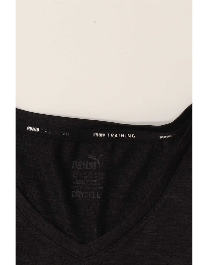 Puma Camiseta Feminina Graphic Top UK 12 Cinza Médio