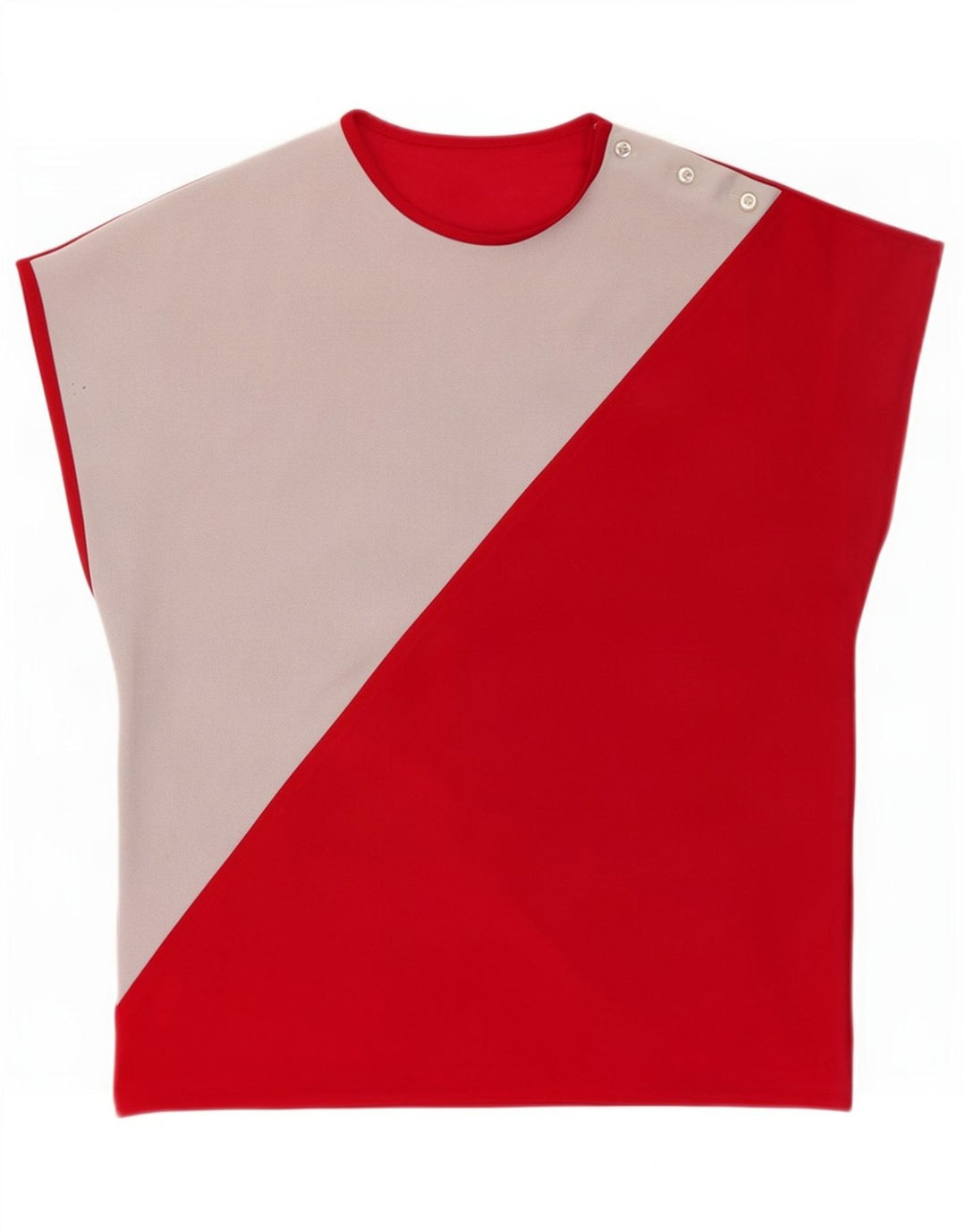 Blusa feminina St Michael com ajuste solto, Reino Unido 10, pequena, vermelha, colorblock