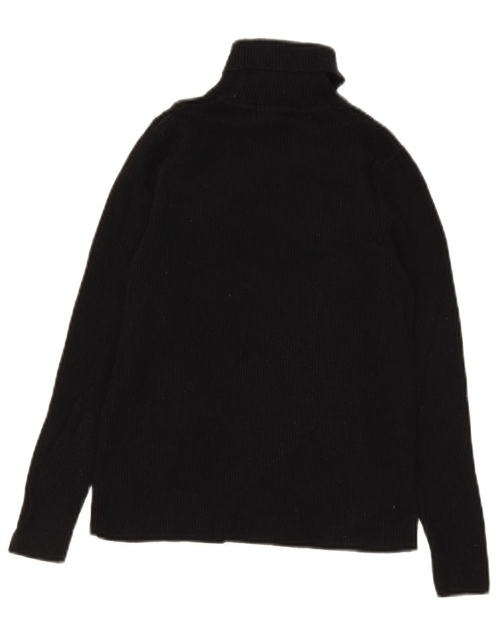 Suéter feminino Marks & Spencer com gola redonda e gola redonda Reino Unido 12 médio preto