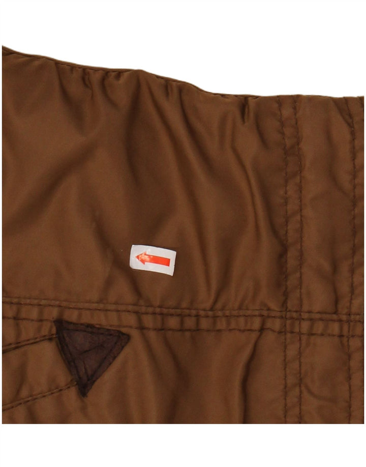 Jaqueta parka feminina com capuz militar KHUJO Reino Unido 14 poliéster marrom médio