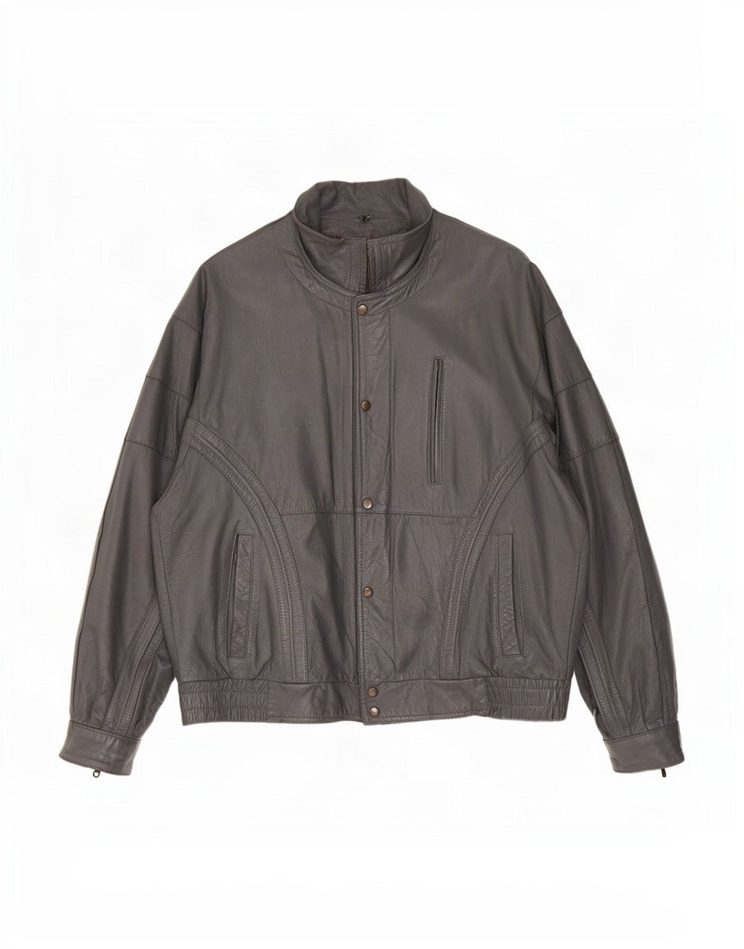 Jaqueta de couro masculina vintage IT 50 grande preta