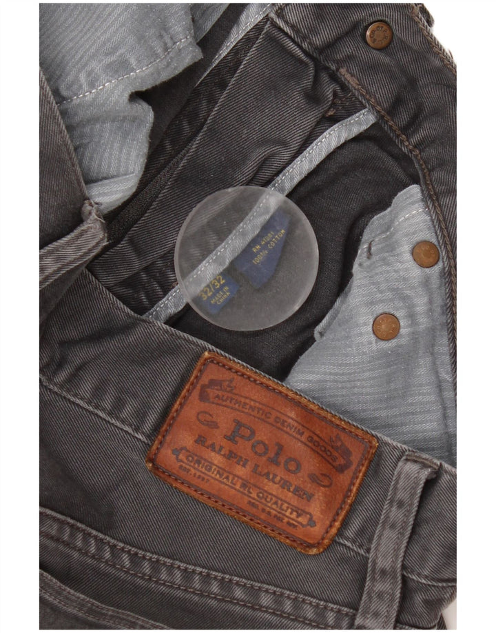 Ralph Lauren Masculino Slim Jeans W32 L32 Cinza Algodão