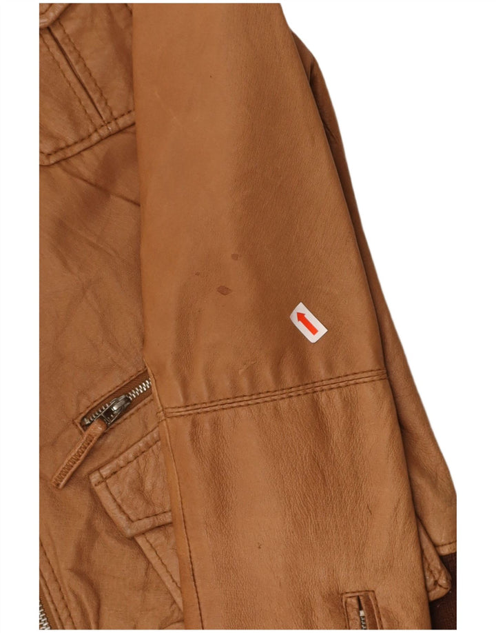 Jaqueta feminina de couro bomber BATA IT 46 grande couro marrom