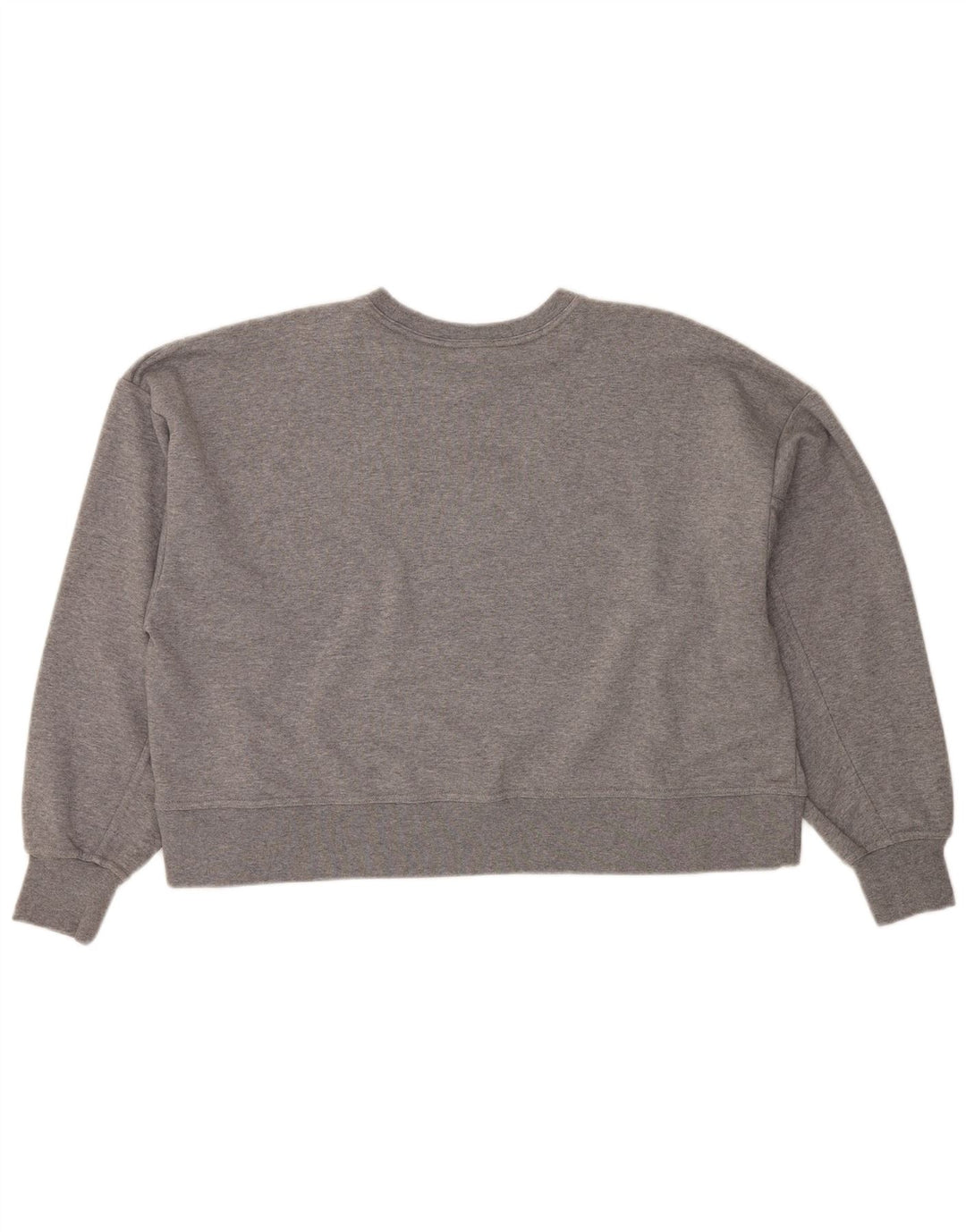 NIKE feminino oversized gráfico crop moletom jumper UK 16 grande cinza