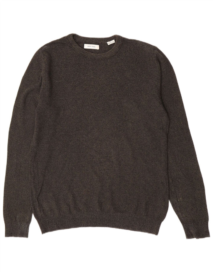 Suéter masculino Jack & Jones com gola redonda e algodão verde médio