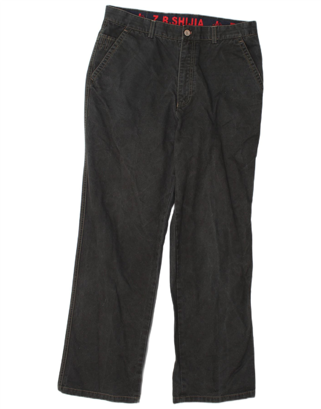 Calça Chino Reta Masculina Vintage W34 L31 Preta