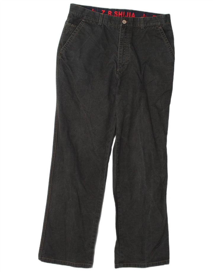 Calça Chino Reta Masculina Vintage W34 L31 Preta