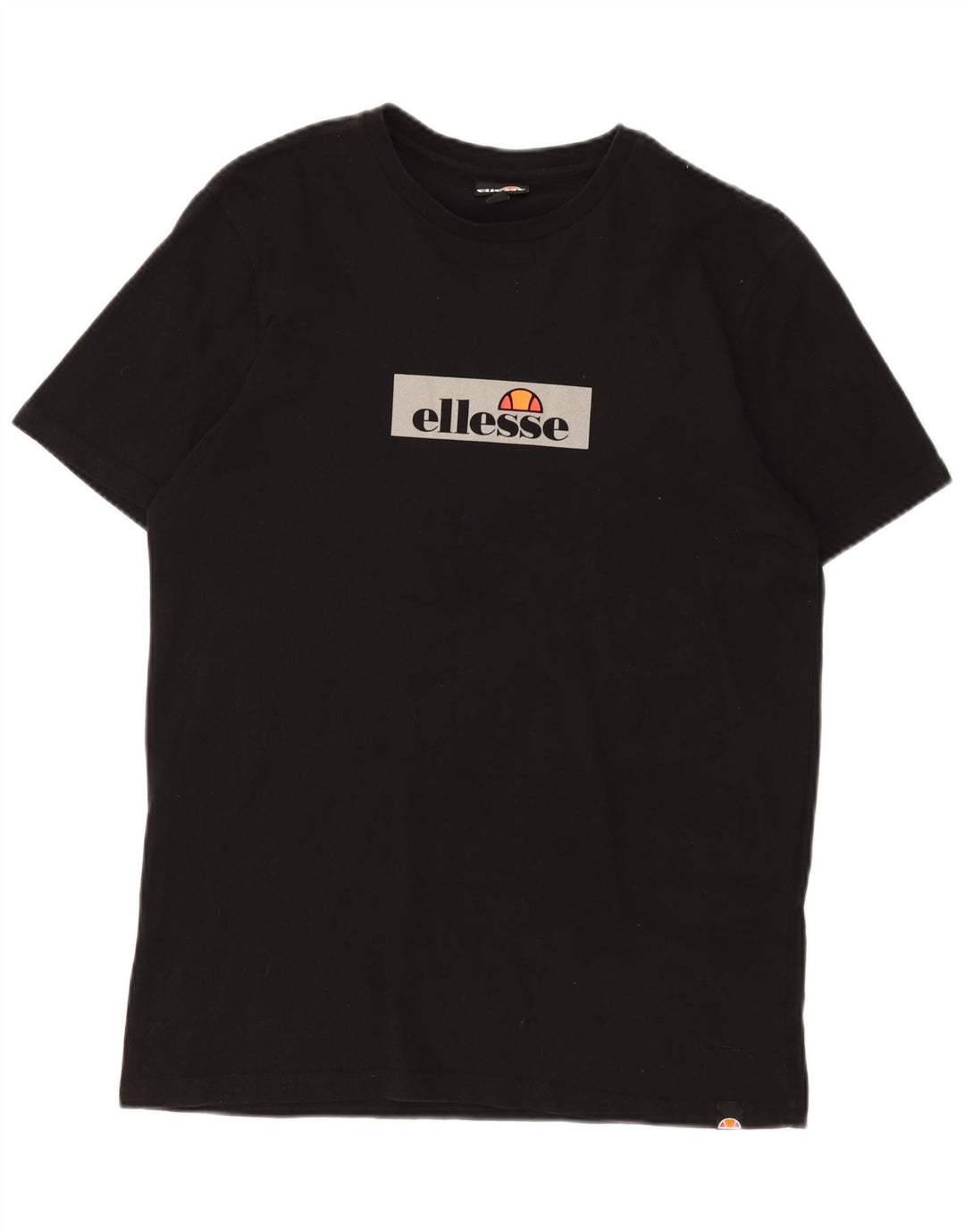 Ellesse Camiseta masculina gráfica top médio preto