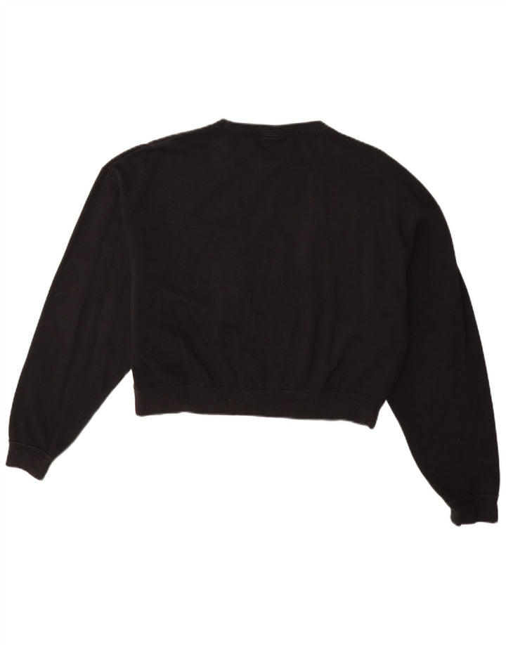 NIKE feminino oversized gráfico moletom jumper UK 10 pequeno preto