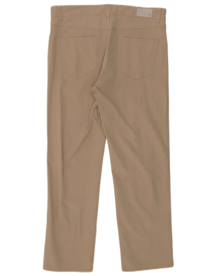 Calça masculina reta casual Peter Millar W34 L28 poliéster bege