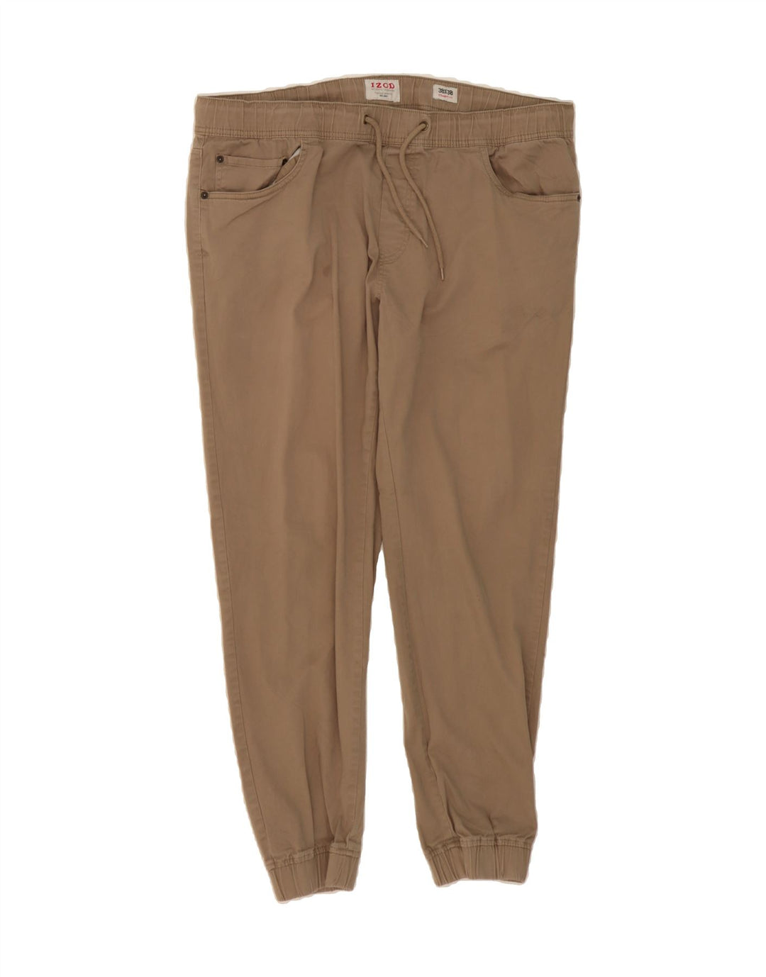 IZOD Mens Straight Joggers Casual Trousers W38 L30 Beige Cotton Vintage Izod and Second-Hand Izod from Messina Hembry 