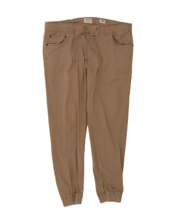 IZOD Mens Straight Joggers Casual Trousers W38 L30 Beige Cotton Vintage Izod and Second-Hand Izod from Messina Hembry 