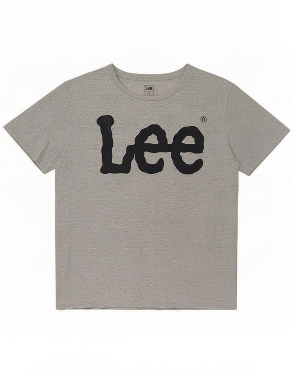 Lee Camiseta feminina gráfica Top UK 20 2XL Algodão cinza