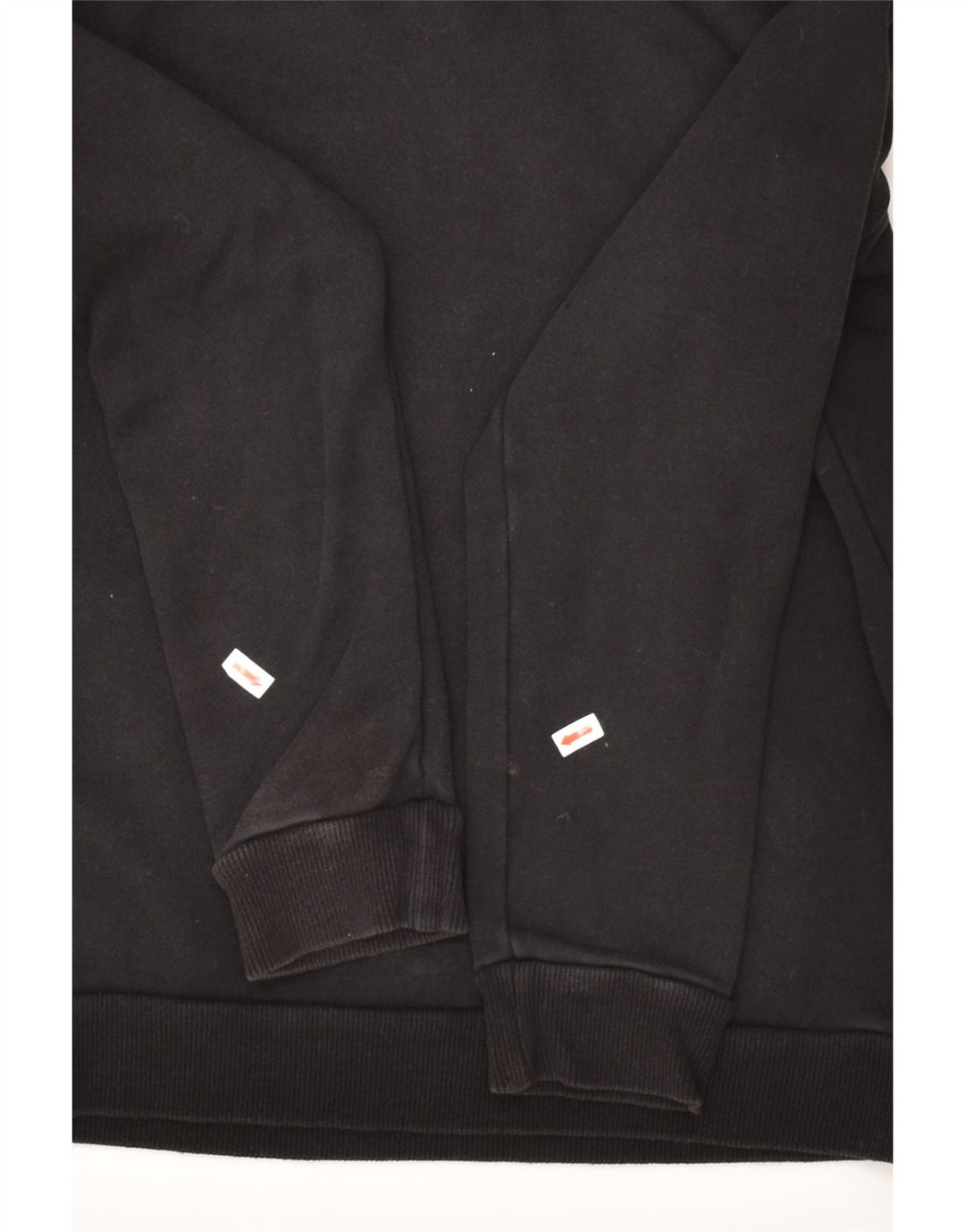 PUMA Womens Graphic Hoodie Jumper UK 14 Medium Black Cotton | Vintage Puma | Thrift | Second-Hand Puma | Used Clothing | Messina Hembry 