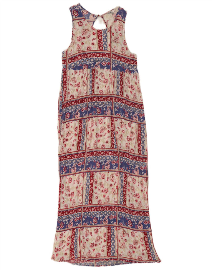 Vestido maxi feminino sem mangas Volcom UK 12 Paisley médio multicolorido