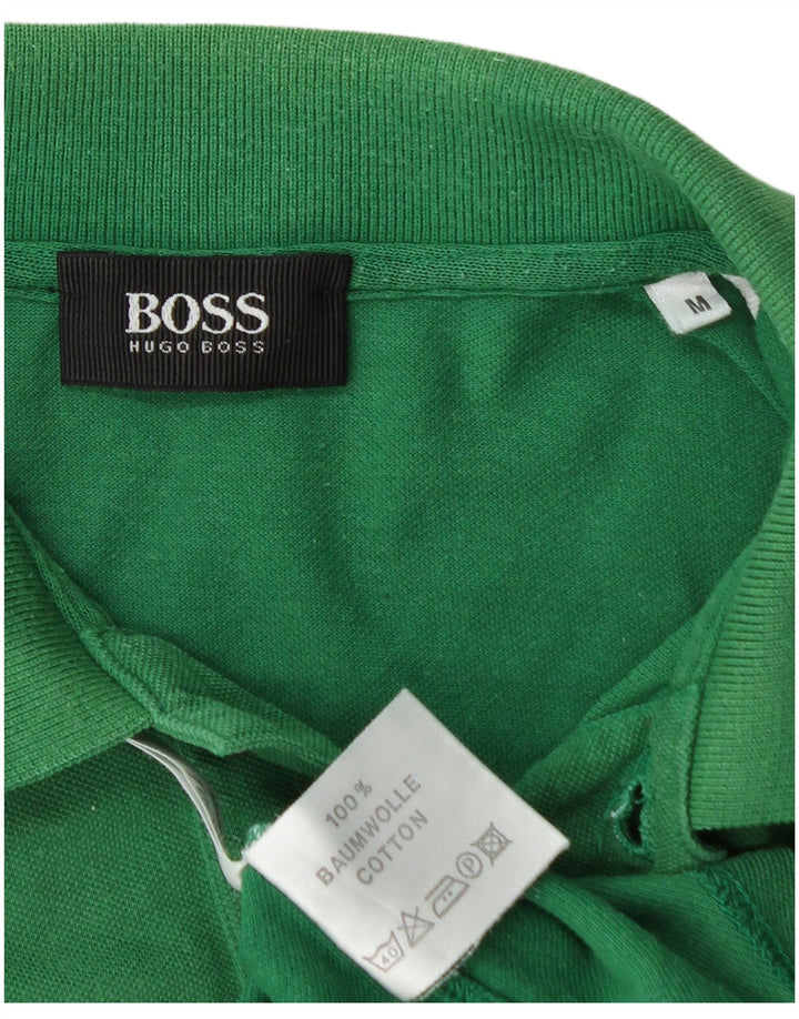 Camisa polo masculina HUGO BOSS algodão verde médio