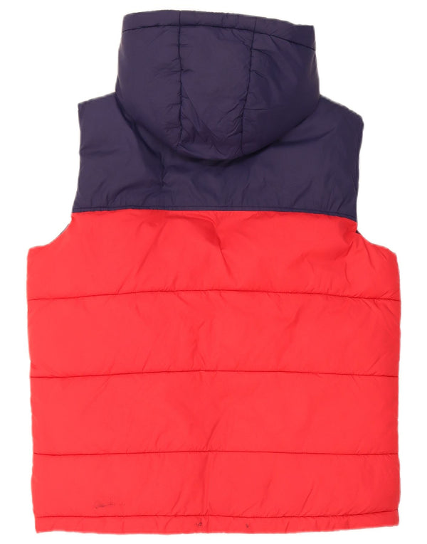 Colete Timberland Boys com capuz acolchoado 13-14 anos pequeno vermelho Colourblock Nylon
