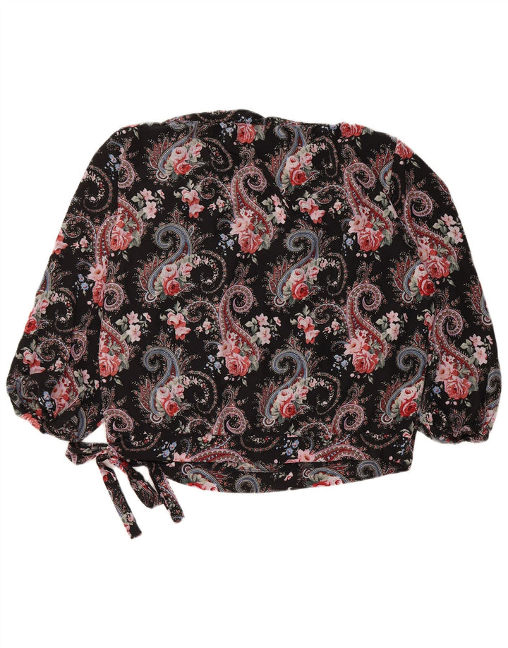 Blusa Feminina Vintage Top IT 50 XL Preto Paisley