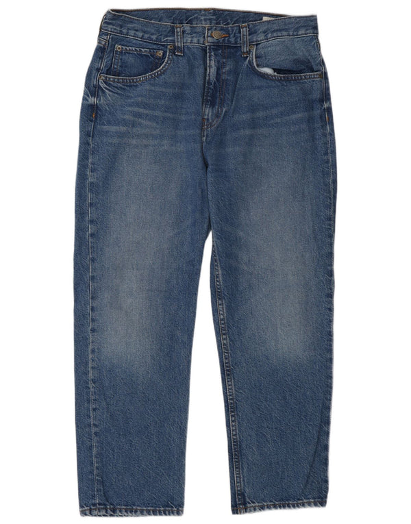 Zara Jeans Cônicos Femininos EU 42 Grande W32 L27 Azul Algodão
