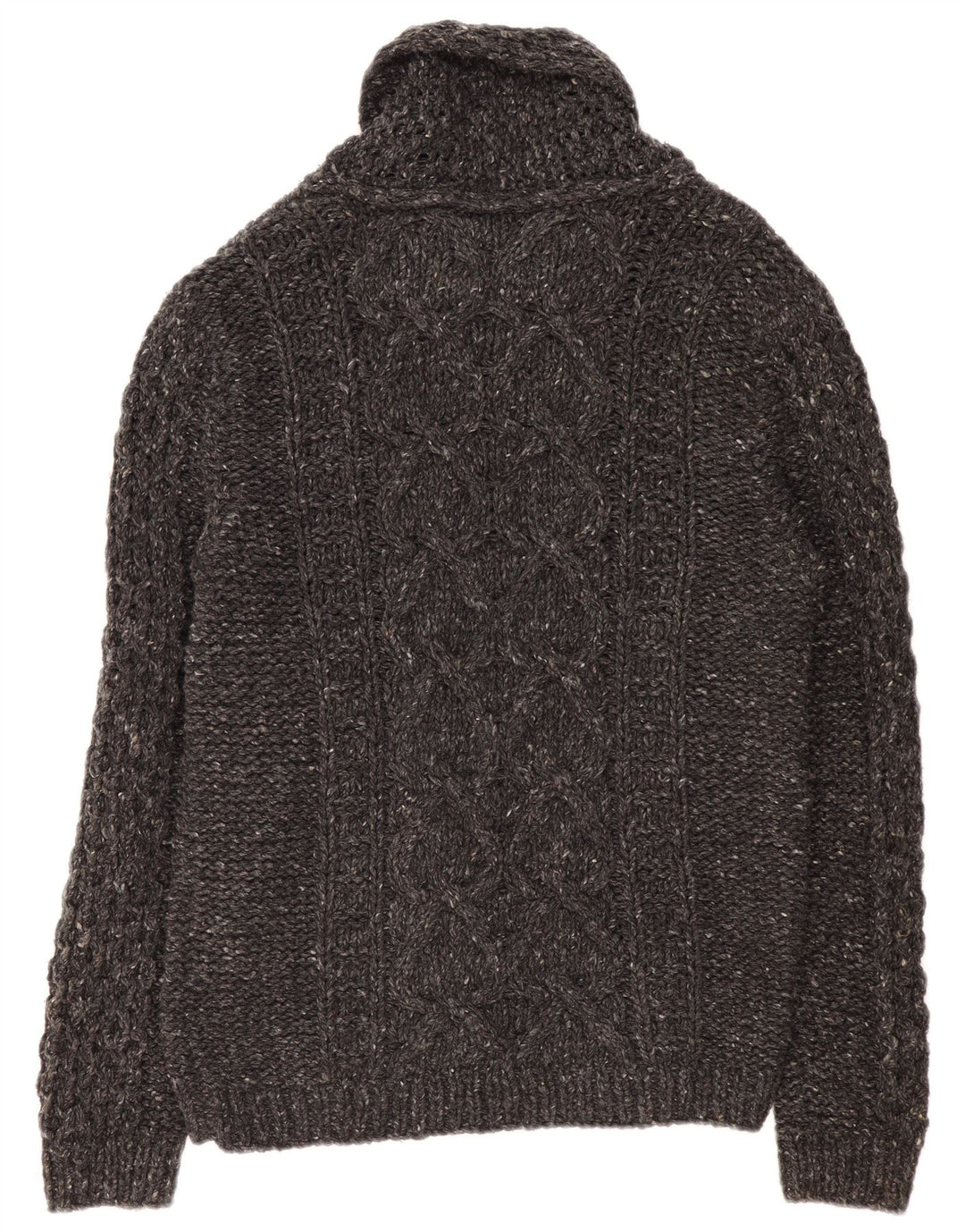 Suéter cardigã masculino DIESEL grande lã manchada cinza