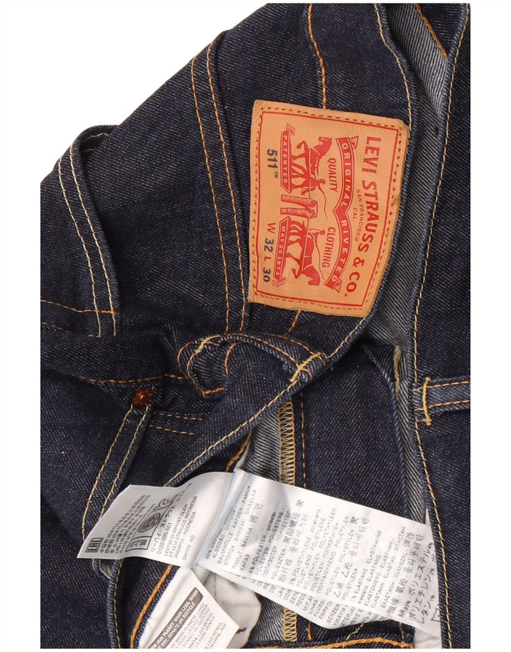 Levi's Masculino 511 Slim Jeans W32 L30 Azul Algodão