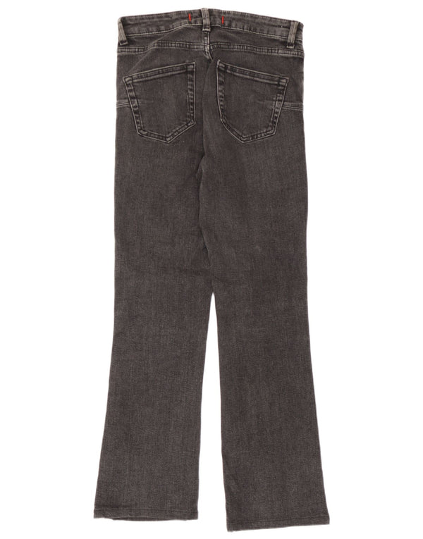 Calça jeans feminina Zara Bootcut EU 36 XS W26 L27 cinza algodão