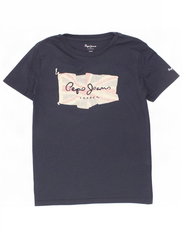 Camiseta gráfica PEPE Jeans Meninos 11-12 Anos XS Azul Marinho